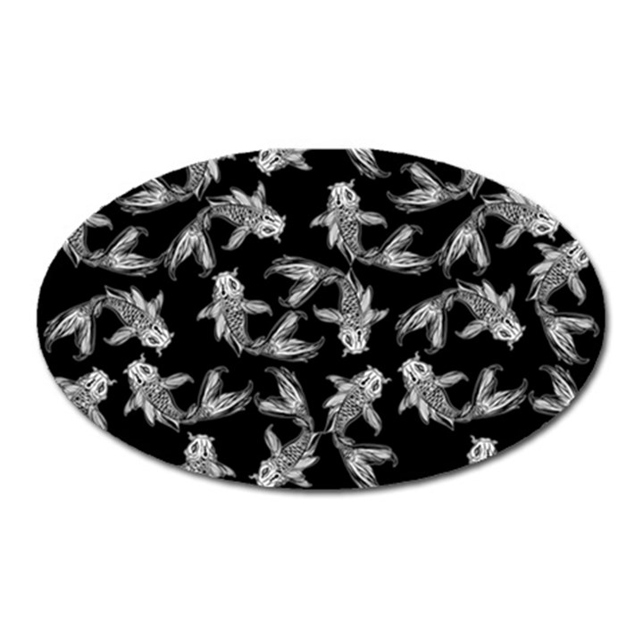 Koi Fish Pattern Oval Magnet