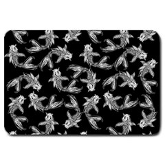 Koi Fish Pattern Large Doormat  by Valentinaart