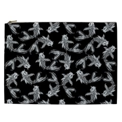 Koi Fish Pattern Cosmetic Bag (xxl) by Valentinaart