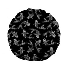 Koi Fish Pattern Standard 15  Premium Round Cushions by Valentinaart