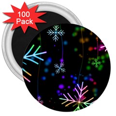 Snowflakes 3  Magnets (100 Pack) by HermanTelo