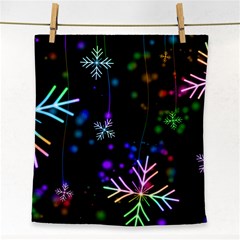 Snowflakes Face Towel by HermanTelo