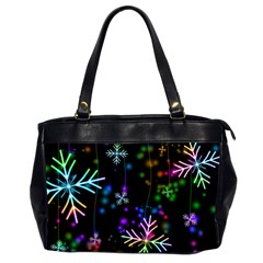 Snowflakes Oversize Office Handbag (2 Sides) by HermanTelo