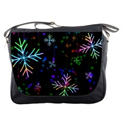 Snowflakes Messenger Bag by HermanTelo