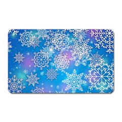 Snowflake Background Blue Purple Magnet (Rectangular)