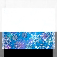 Snowflake Background Blue Purple Rectangular Jigsaw Puzzl