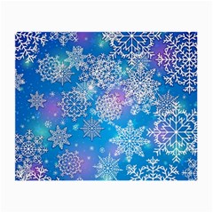 Snowflake Background Blue Purple Small Glasses Cloth