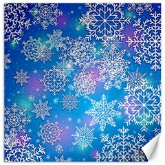 Snowflake Background Blue Purple Canvas 12  X 12 