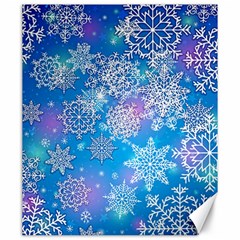 Snowflake Background Blue Purple Canvas 20  x 24 