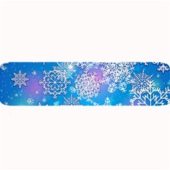 Snowflake Background Blue Purple Large Bar Mats by HermanTelo