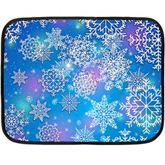 Snowflake Background Blue Purple Fleece Blanket (mini) by HermanTelo