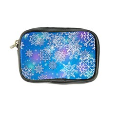 Snowflake Background Blue Purple Coin Purse