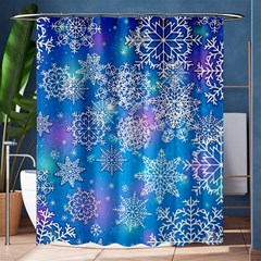 Snowflake Background Blue Purple Shower Curtain 60  X 72  (medium) 