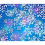 Snowflake Background Blue Purple Deluxe Canvas 14  x 11  (Stretched) 14  x 11  x 1.5  Stretched Canvas