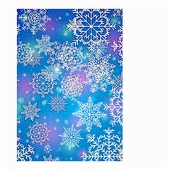 Snowflake Background Blue Purple Small Garden Flag (two Sides)