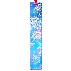 Snowflake Background Blue Purple Large Book Marks by HermanTelo