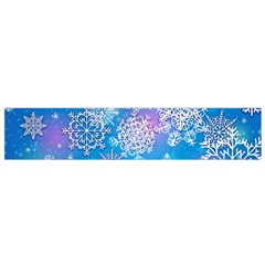 Snowflake Background Blue Purple Small Flano Scarf