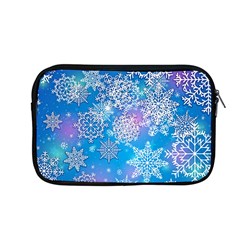 Snowflake Background Blue Purple Apple Macbook Pro 13  Zipper Case by HermanTelo