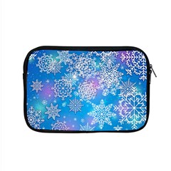 Snowflake Background Blue Purple Apple Macbook Pro 15  Zipper Case by HermanTelo