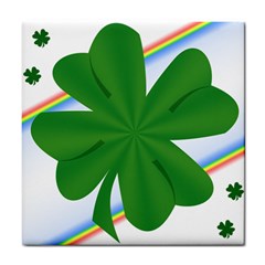 Shamrock Clover Saint Patrick Leaves Tile Coasters by HermanTelo