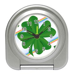 Shamrock Clover Saint Patrick Leaves Travel Alarm Clock