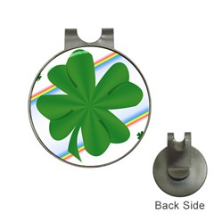 Shamrock Clover Saint Patrick Leaves Hat Clips With Golf Markers