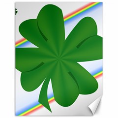 Shamrock Clover Saint Patrick Leaves Canvas 12  X 16 