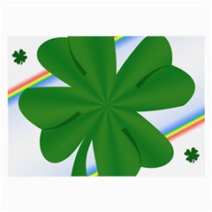 Shamrock Clover Saint Patrick Leaves Large Glasses Cloth by HermanTelo