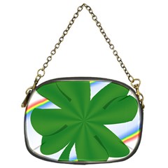 Shamrock Clover Saint Patrick Leaves Chain Purse (one Side)