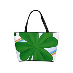 Shamrock Clover Saint Patrick Leaves Classic Shoulder Handbag by HermanTelo