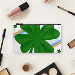 Shamrock Clover Saint Patrick Leaves Cosmetic Bag (small)