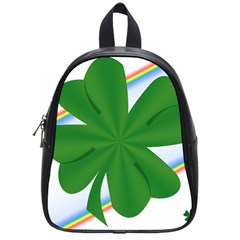 Shamrock Clover Saint Patrick Leaves School Bag (small)