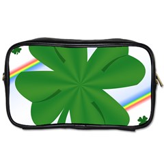 Shamrock Clover Saint Patrick Leaves Toiletries Bag (two Sides) by HermanTelo