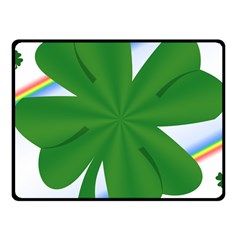 Shamrock Clover Saint Patrick Leaves Fleece Blanket (small)