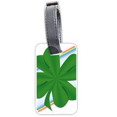 Shamrock Clover Saint Patrick Leaves Luggage Tag (one Side) by HermanTelo