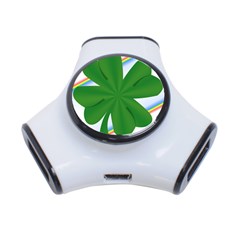 Shamrock Clover Saint Patrick Leaves 3-port Usb Hub by HermanTelo