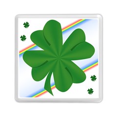 Shamrock Clover Saint Patrick Leaves Memory Card Reader (square)