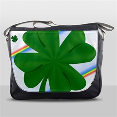 Shamrock Clover Saint Patrick Leaves Messenger Bag