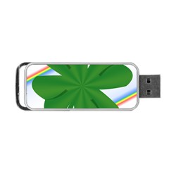 Shamrock Clover Saint Patrick Leaves Portable Usb Flash (one Side) by HermanTelo