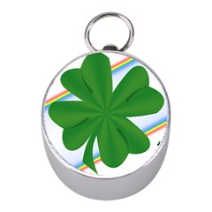 Shamrock Clover Saint Patrick Leaves Mini Silver Compasses by HermanTelo