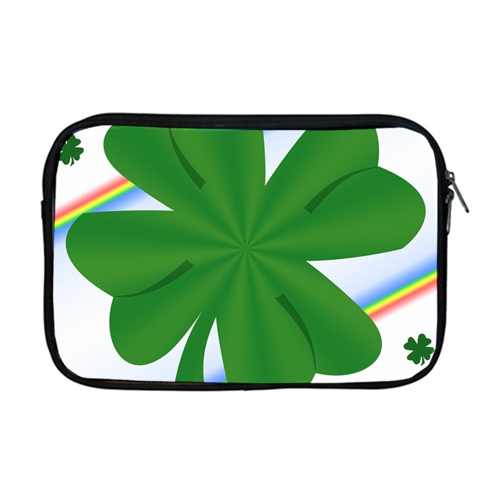 Shamrock Clover Saint Patrick Leaves Apple MacBook Pro 17  Zipper Case