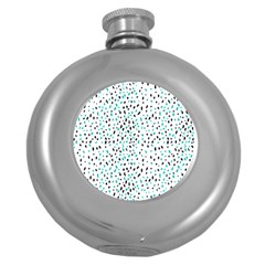 Seamless Texture Fill Polka Dots Round Hip Flask (5 Oz) by HermanTelo