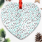 Seamless Texture Fill Polka Dots Heart Ornament (Two Sides) Front