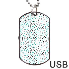 Seamless Texture Fill Polka Dots Dog Tag Usb Flash (one Side)