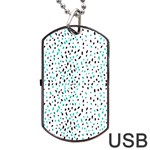 Seamless Texture Fill Polka Dots Dog Tag USB Flash (One Side) Front