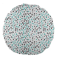 Seamless Texture Fill Polka Dots Large 18  Premium Round Cushions