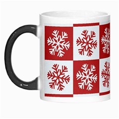 Snowflake Red White Morph Mugs