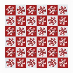 Snowflake Red White Medium Glasses Cloth