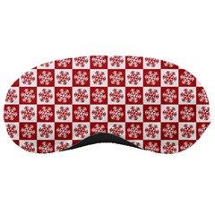 Snowflake Red White Sleeping Mask