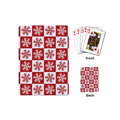 Snowflake Red White Playing Cards (mini)